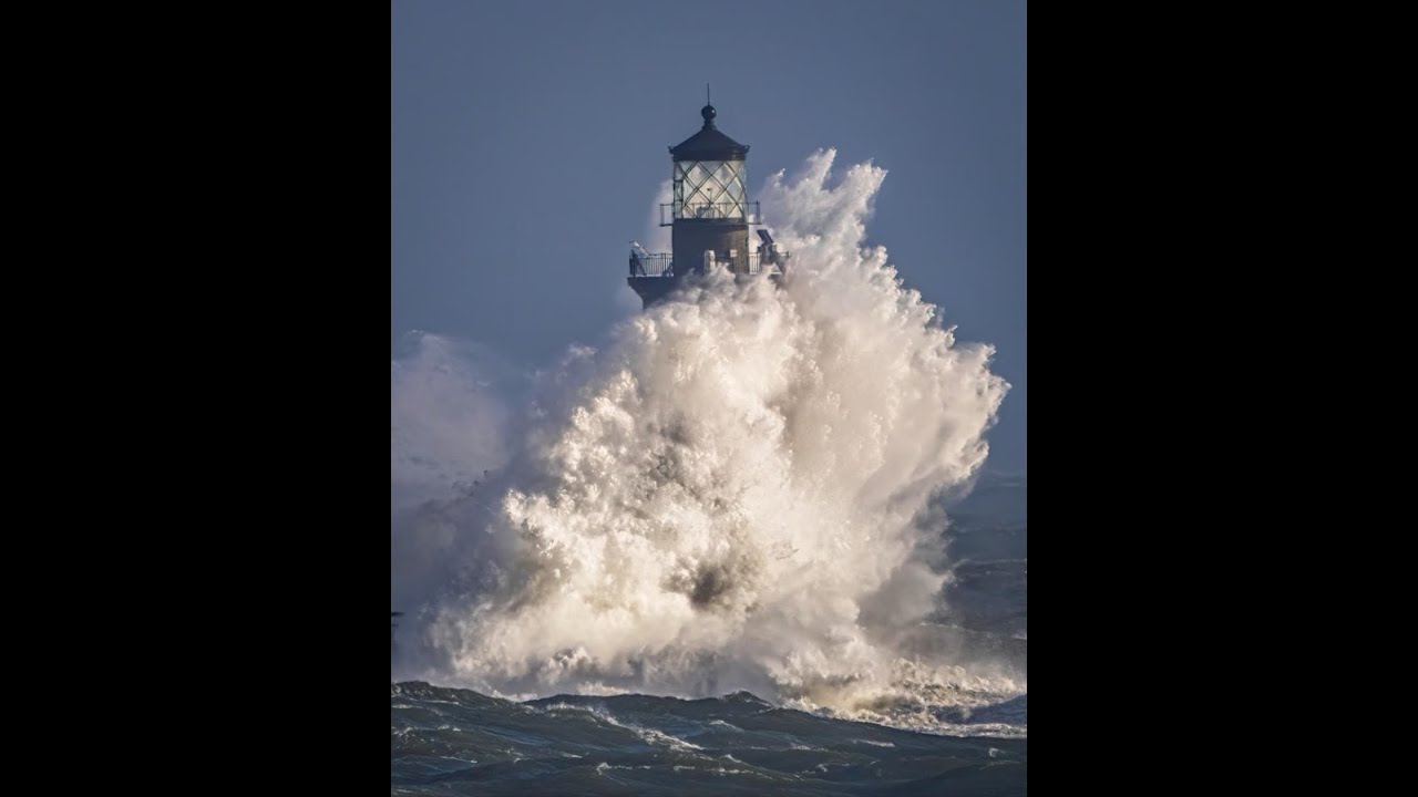 Storm damage to Maine lighthouses, January 2024