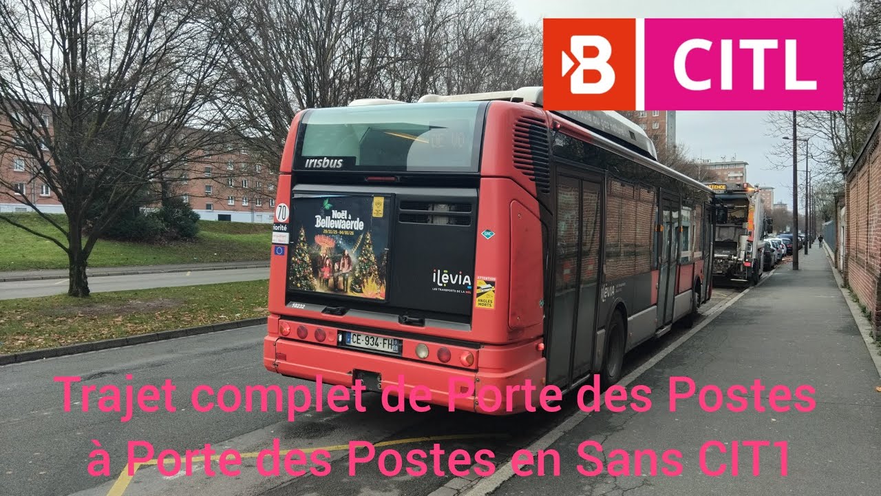 Bus Citadine de Lille ilevia citelis 12 GNV n°10232 Boucle en entière en Sans CIT1
