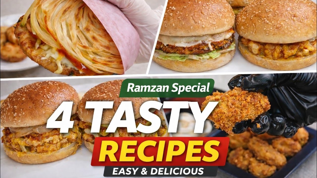 Top 4 Ramadan Special Recipes | Iftar Recipes Easy and Quick | Ramzan Special Recipes/Chicken Snacks