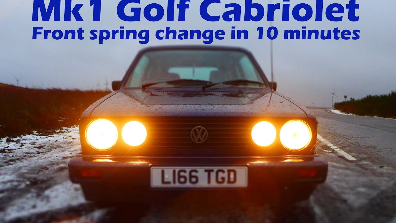VW Mk1 Golf/Rabbit front coil spring swap in 10 minutes.