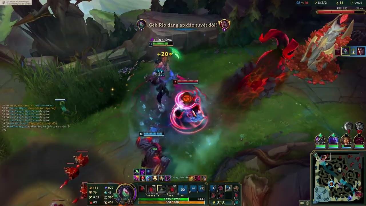 AR URF : Akali siêu khoẻ KDA 16/9/5