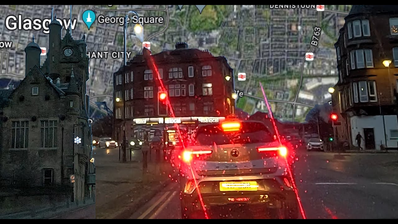 Driving through Glasgow East End on Boxing Day 2023, from Necropolis to Bridgeton via Shettleston