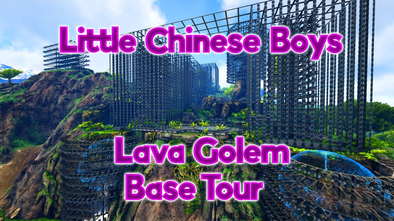 | Lava Golem Base Tour | Unofficial PvP | Ark Survival Evolved |