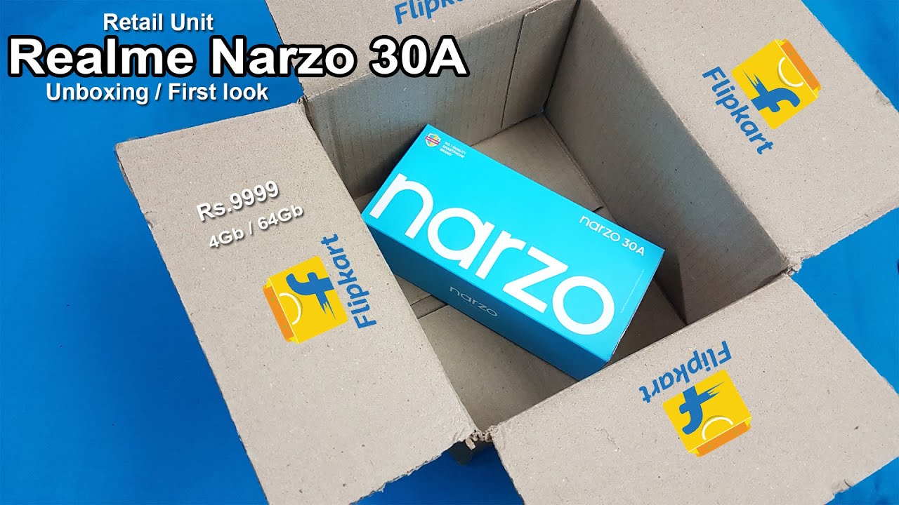 Realme Narzo 30A Unboxing / First Look || Realme Narzo 30A Retail Unit Hands On First Look