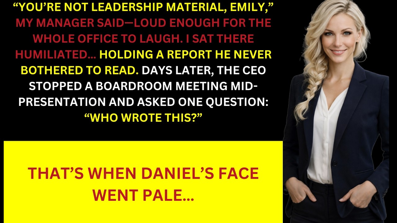 My Manager Told the Whole Office I'd Never Be Promoted Because ‘I Wasn't Leadership Material...