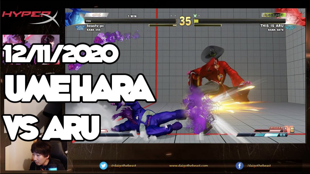 【BeasTV Highlight】 12/11/2020 SFV Battle Lounge Umehara (FANG) vs. Aru (Zeku)