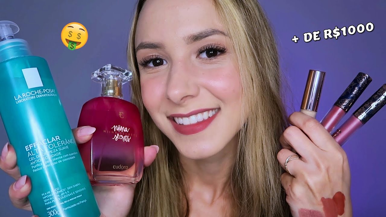 DEIXEI MEU SALÁRIO TODO NA FARMÁCIA 🤑 ASMR Comprinhas de maquiagem, perfume, skincare, etc..