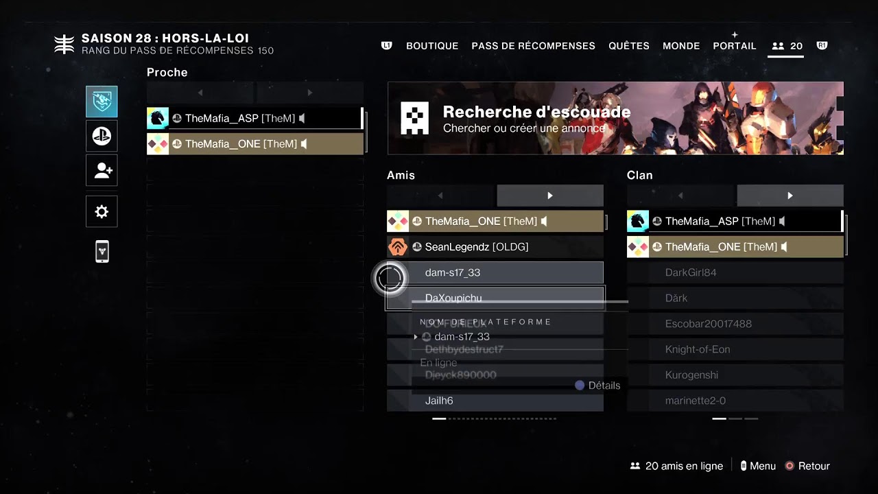 Destiny2 ] Grand maître Conquête Trafiquant D'arme] TheM** DUO]*