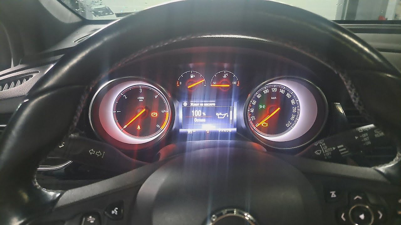 Opel Astra K - Reset service interval with Engine Start/Stop button / Нулиране на сервизен интервал