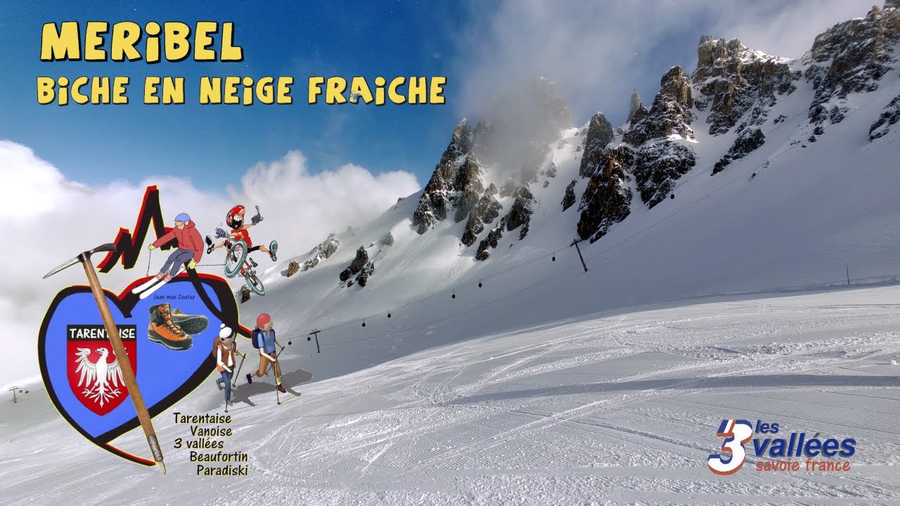 Méribel, Biche en neige fraiche