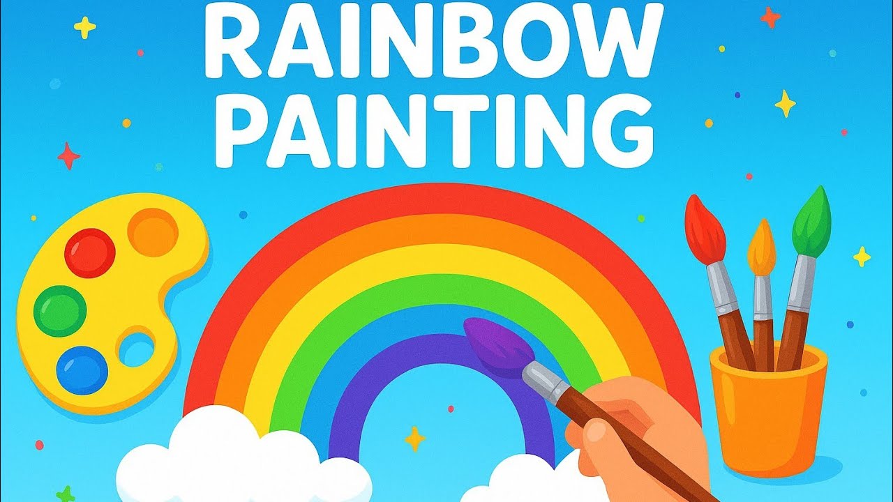 🌈 Rainbow Painting Activity | Fun & Creative Art for Kids 🎨✨
