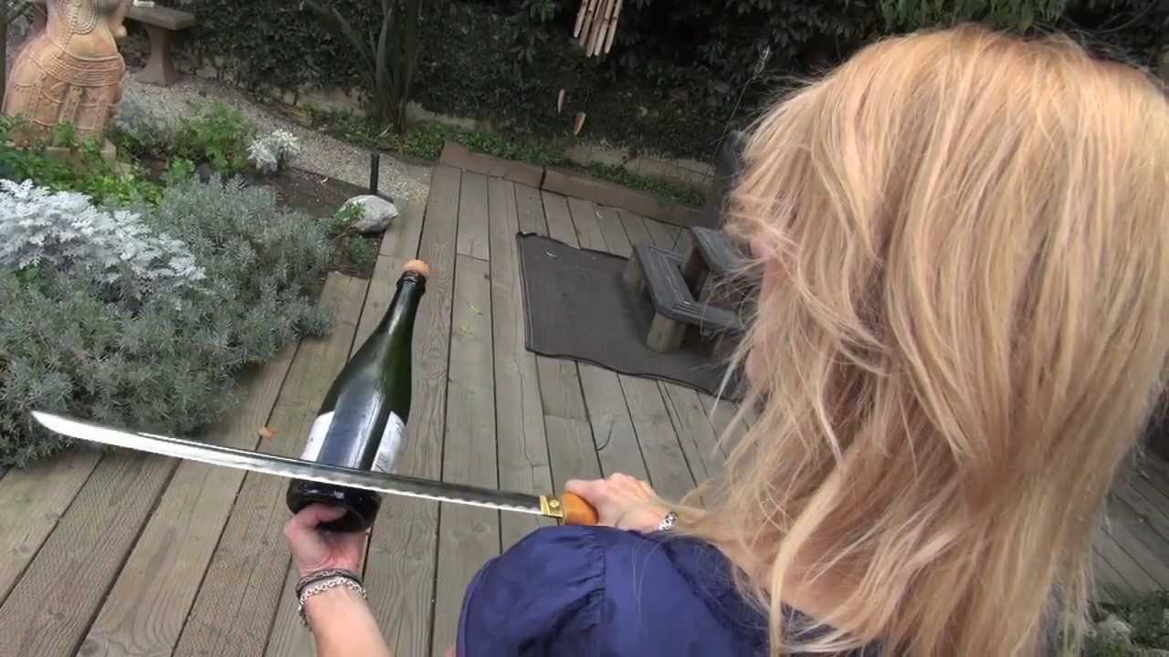 Sabering a Champagne Bottle