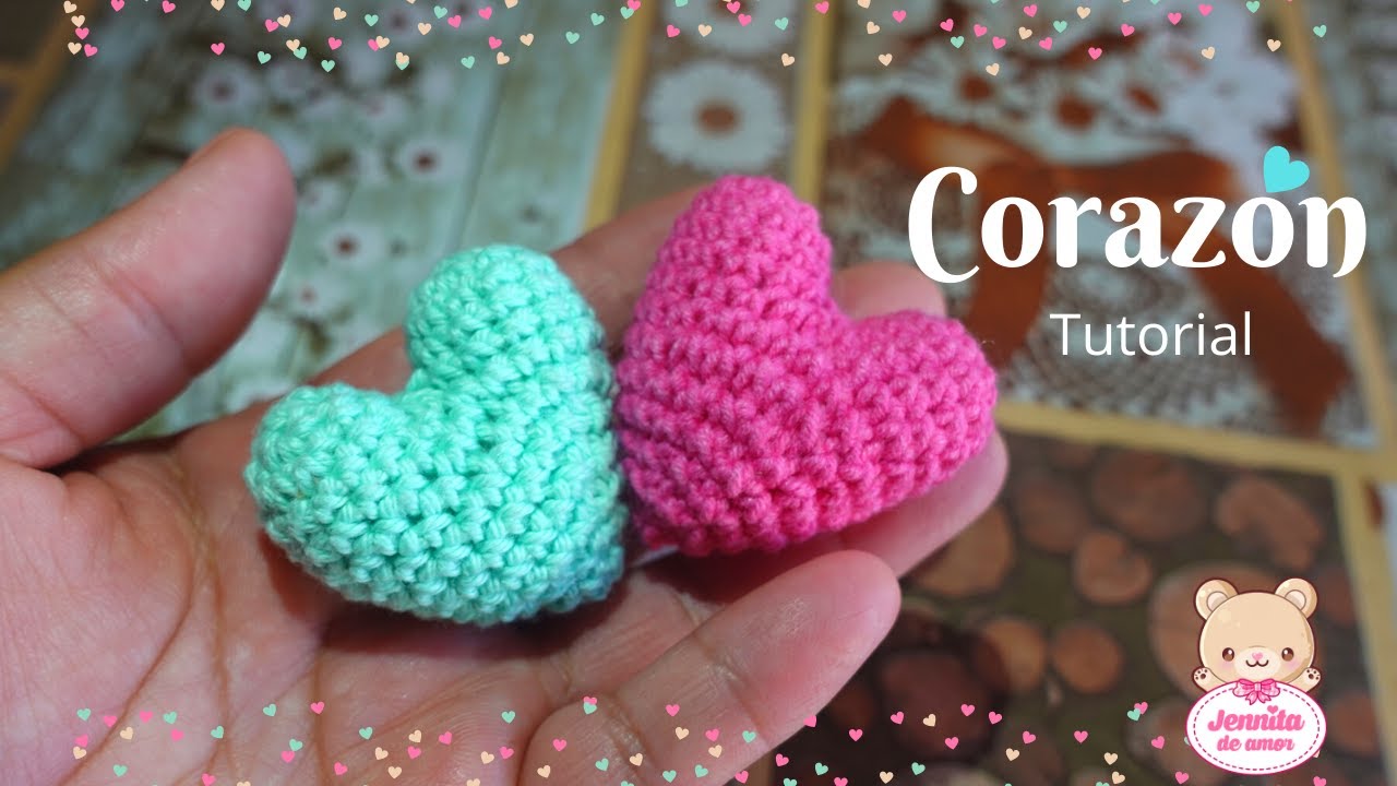 CORAZON PEQUEÑO Amigurumi Tutorial paso a paso (Patrón en Descripción)