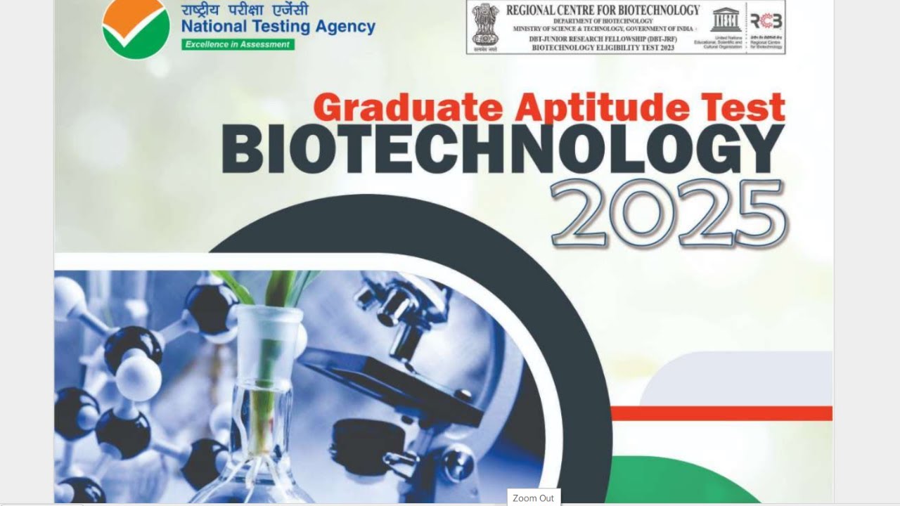 Graduate Aptitude Test- Biotechnology 2025 Application Form is Live📢 What about DBT BET JRF 2025❓