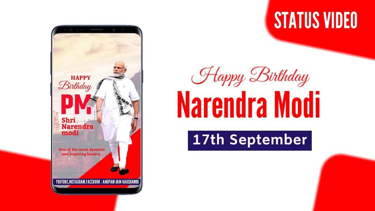 Narendra Modi Birthday Whatsapp Status | Happy Birthday PM Modi Ji  Status 2021 | Modi Status #Modi