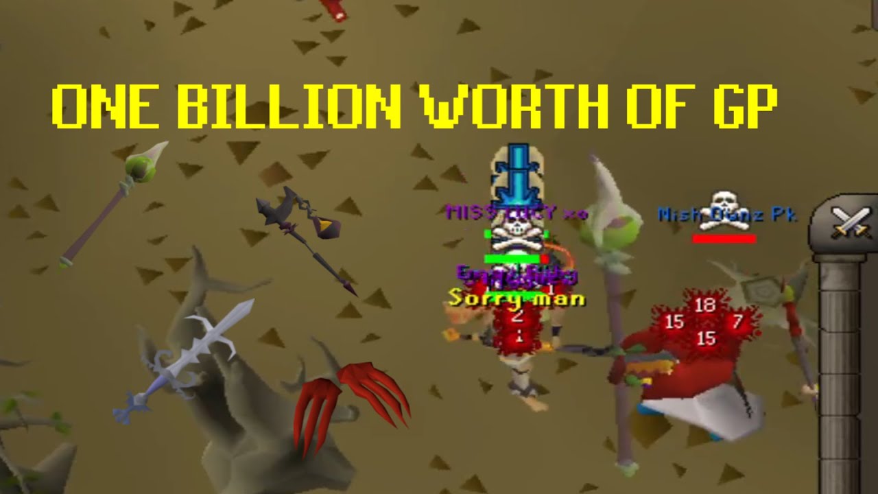 ANCIENT MACE PKING (1 BILLION GP MADE) EVERYONE GETS SMITED!