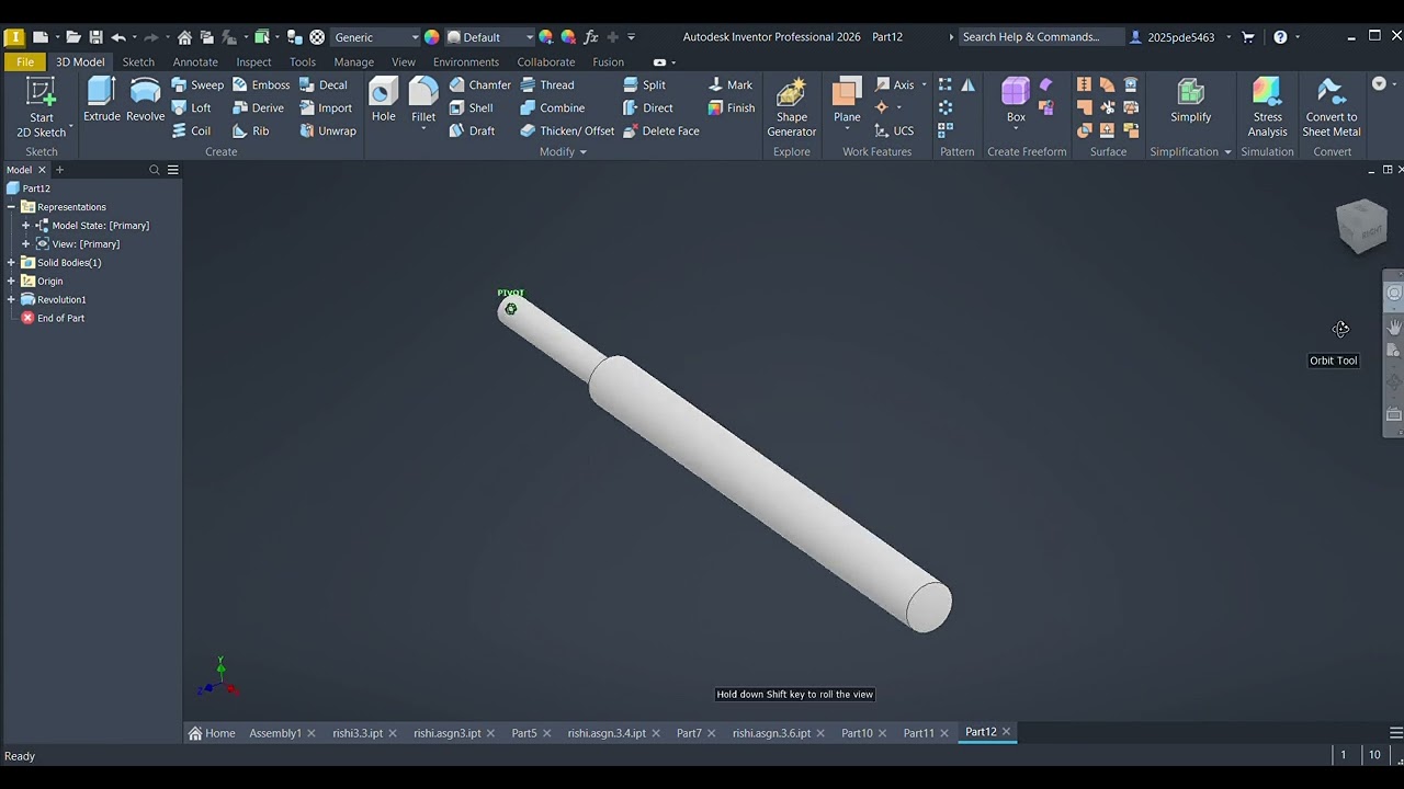 Auto CAD Inventor | Mnit M.Tech First Year Design Assignment 