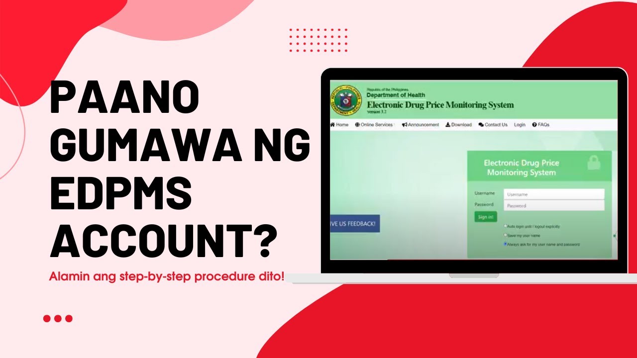 PAANO GUMAWA NG EDPMS ACCOUNT? | EDPMS REGISTRATION