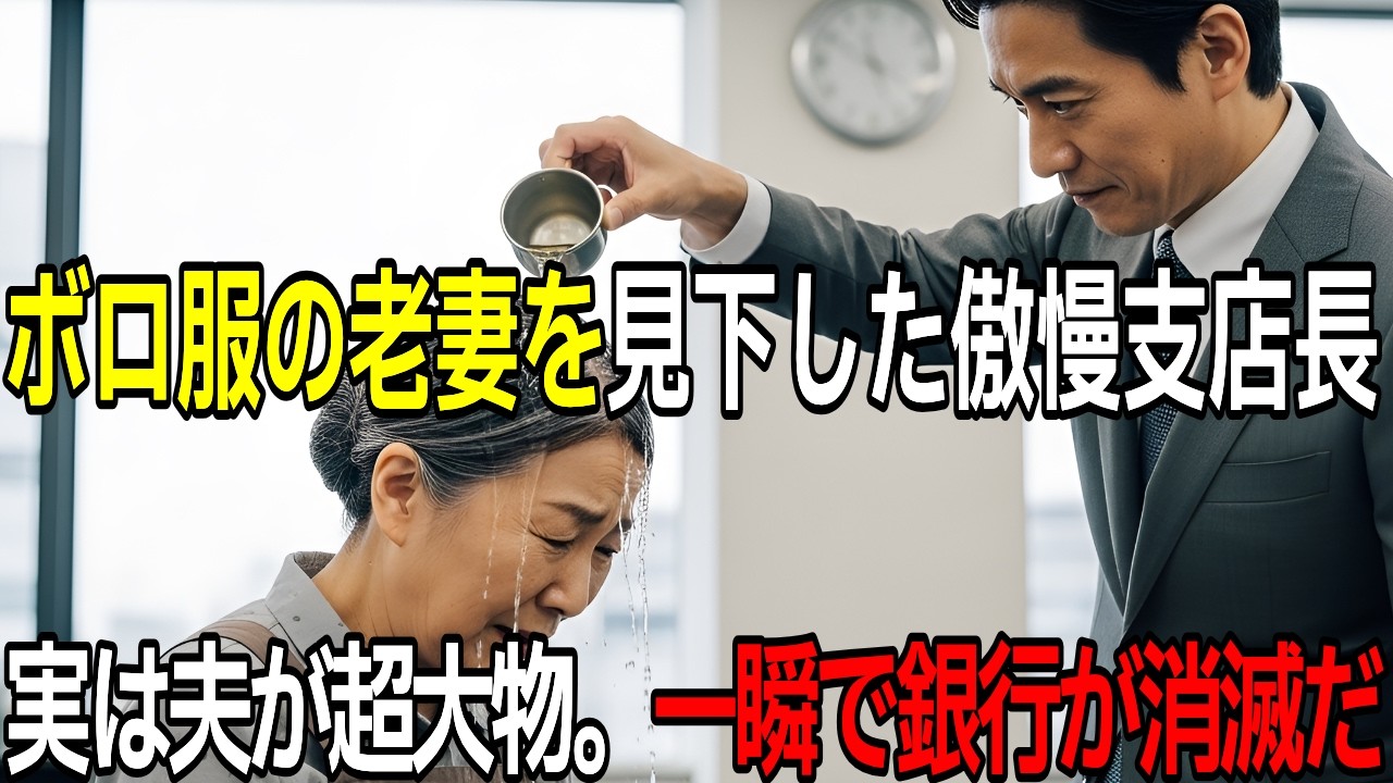 【スカッと感動】「貧乏人は帰れ」妻に熱湯を浴びせた傲慢支店長。激怒した夫の「一本の電話」で起きる信じられない末路【朗読】