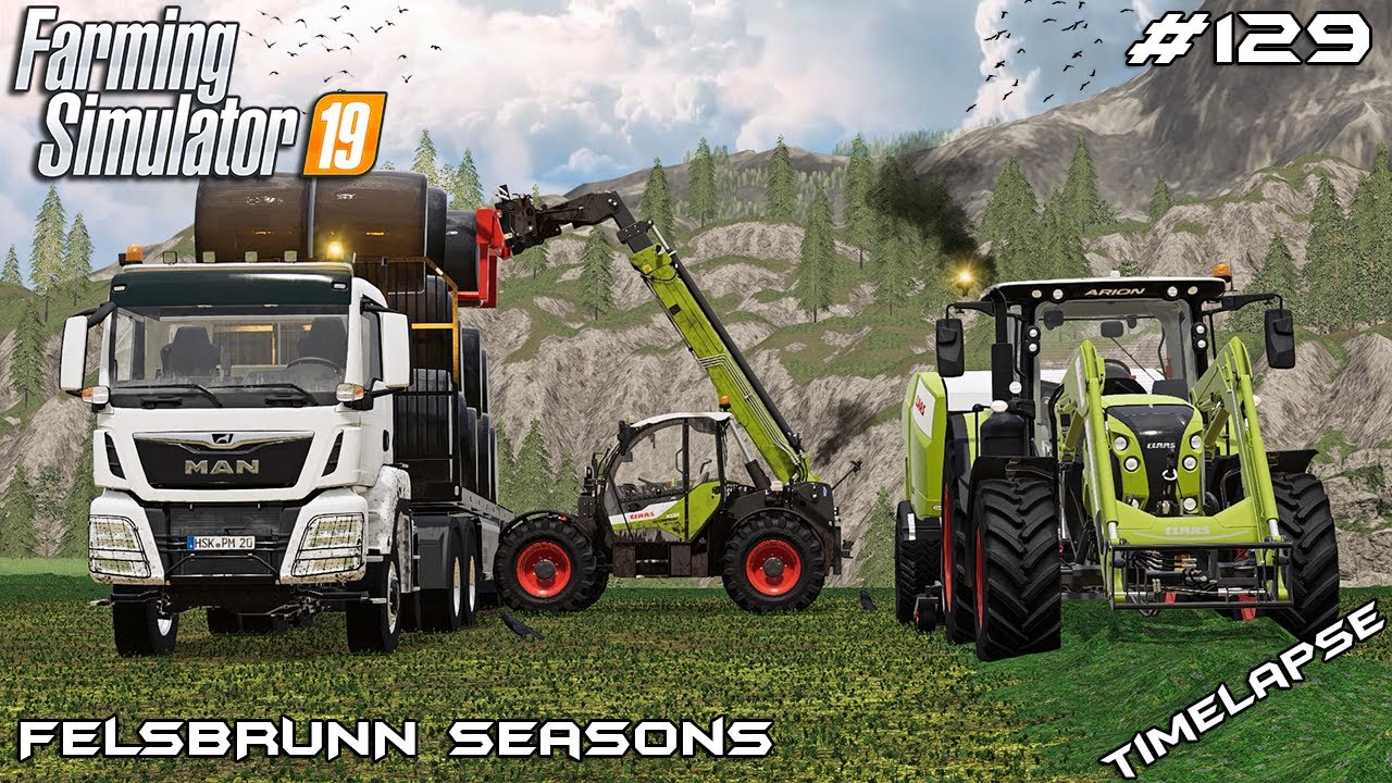 Making Alfalfa silage bales | Animals on Felsbrunn Seasons | Farming Simulator 19 | Episode 129