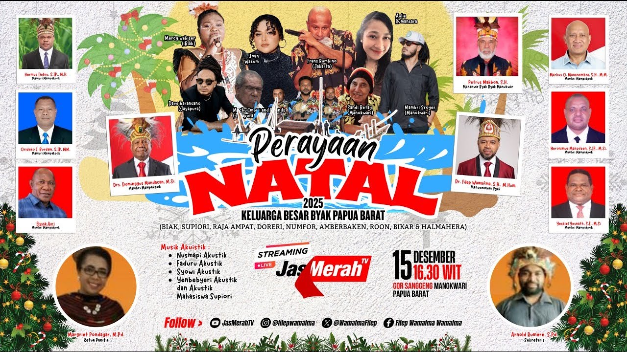 PERAYAAN NATAL KELUARGA BESAR SUKU BYAK PAPUA BARAT 2025_(Munara Knam Isna Kina)