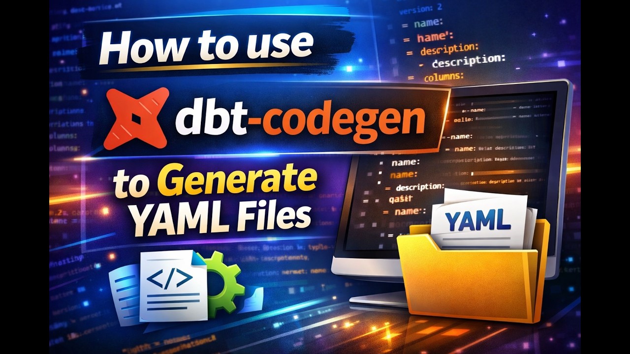 How to use dbt-codegen package to generate YAML files