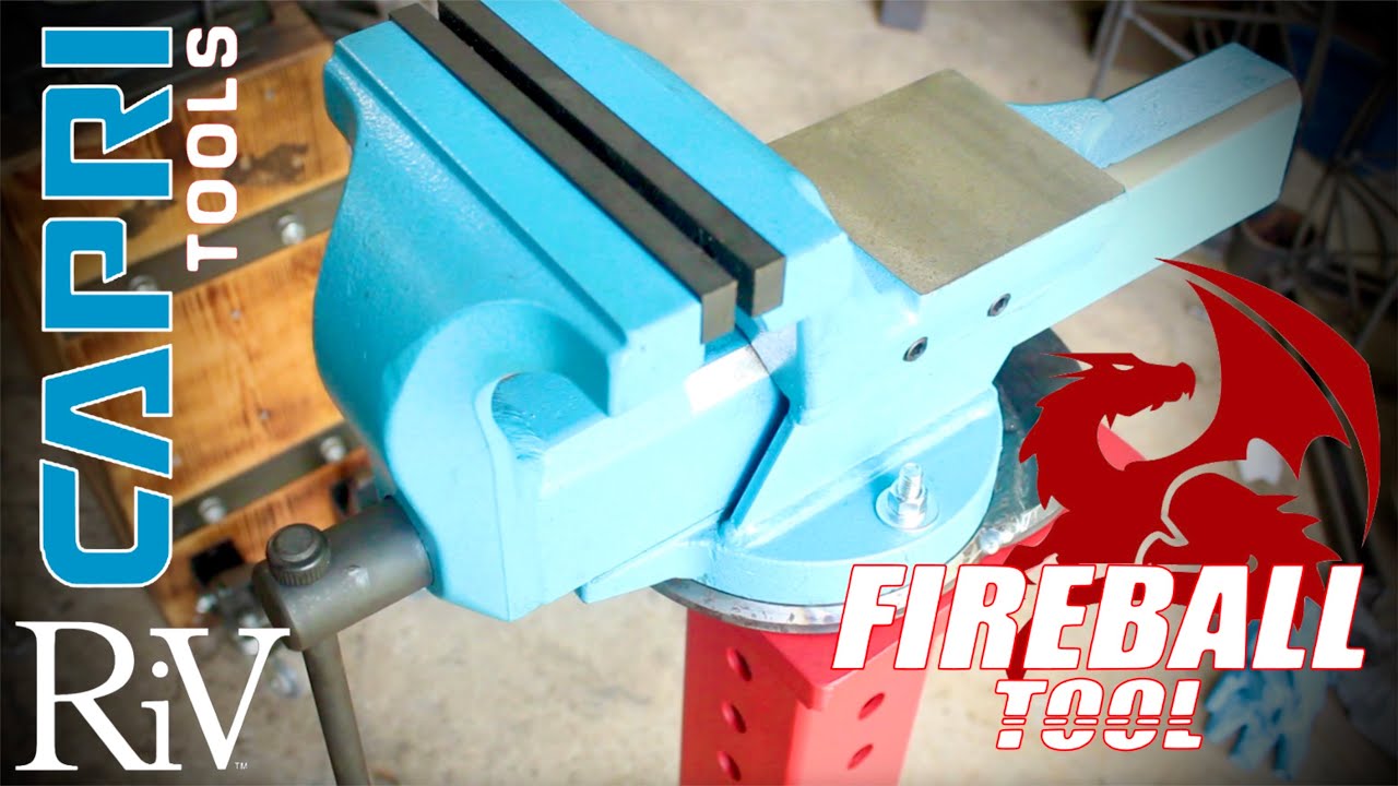 Fireball Tool Adjustable Vise Stand | Capri Tools 7 inch Forged Steel Vise