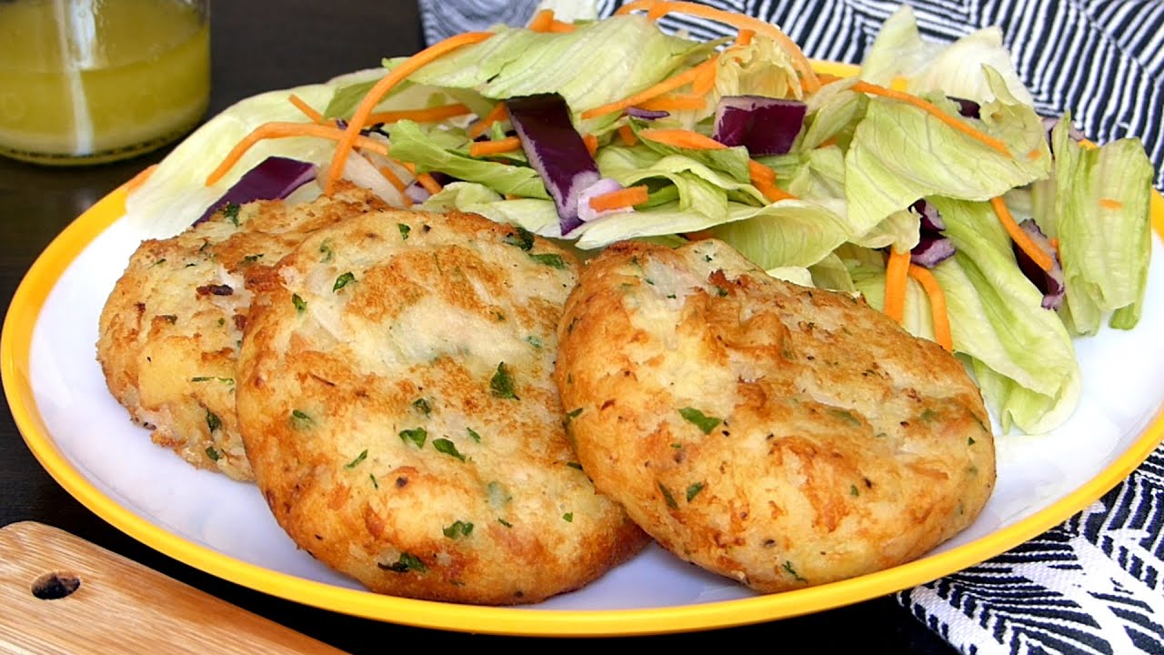 Tortitas de Papa con Atún 🍴 una receta de papas Bestial ✅