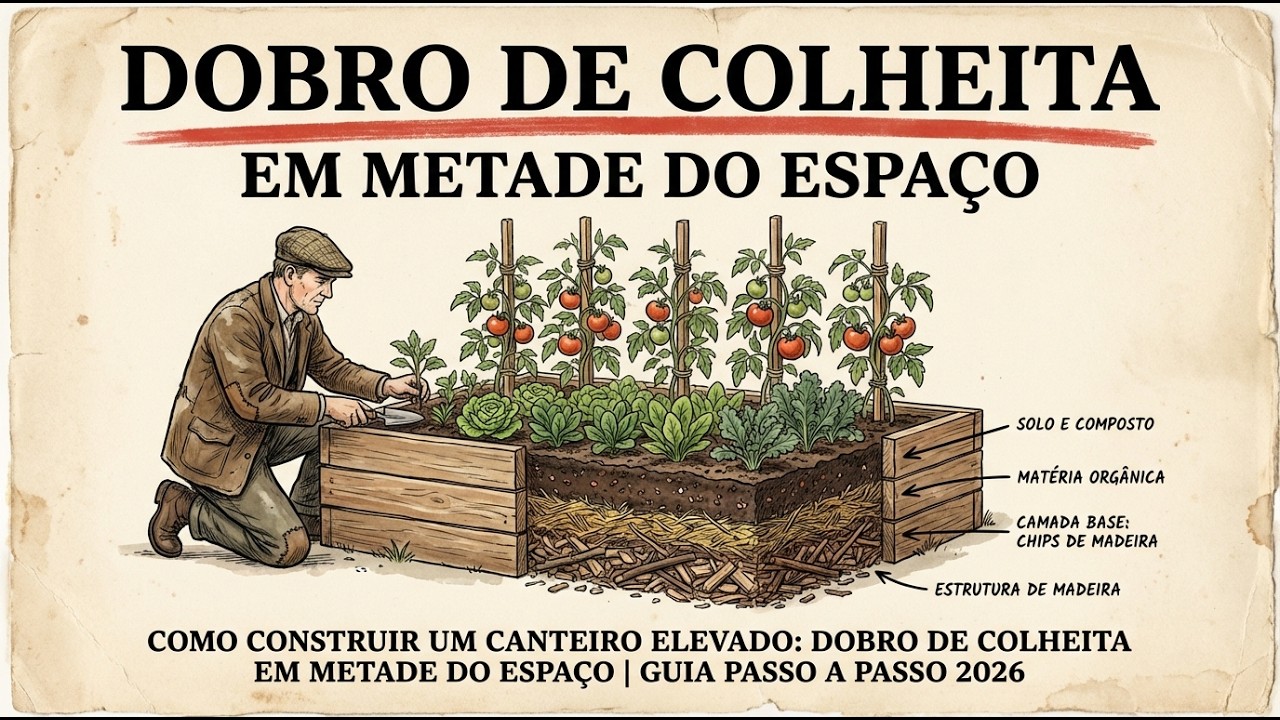 Como construir um canteiro elevado: COLHEITA DOBRADA em metade do espaço | Guia passo a passo 2026