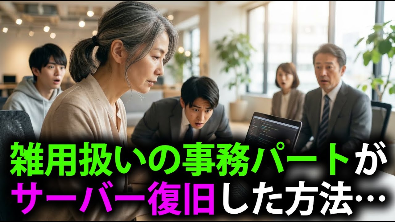【衝撃】53歳パートを見下した東大卒エリートの末路…会社を救った“おばさん”の正体に震える