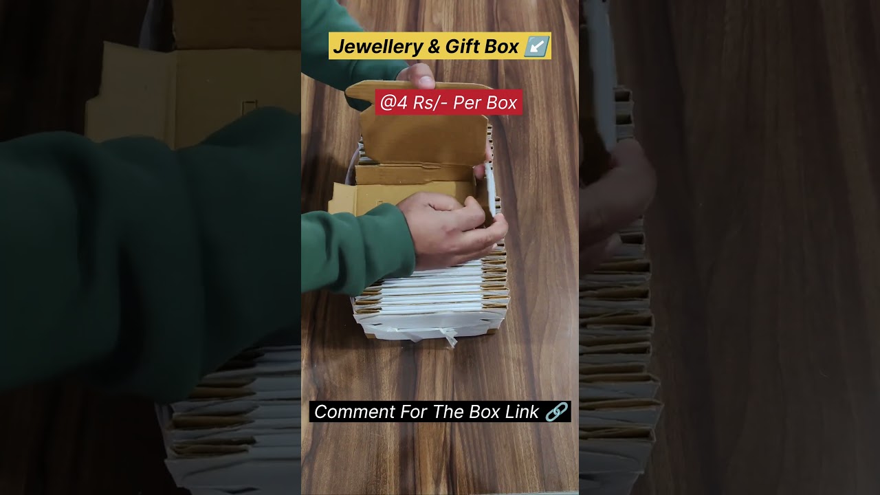 ₹4 Corrugated Box 😱 | 4.5×3×1 white Flap Box for Jewellery & Gifting