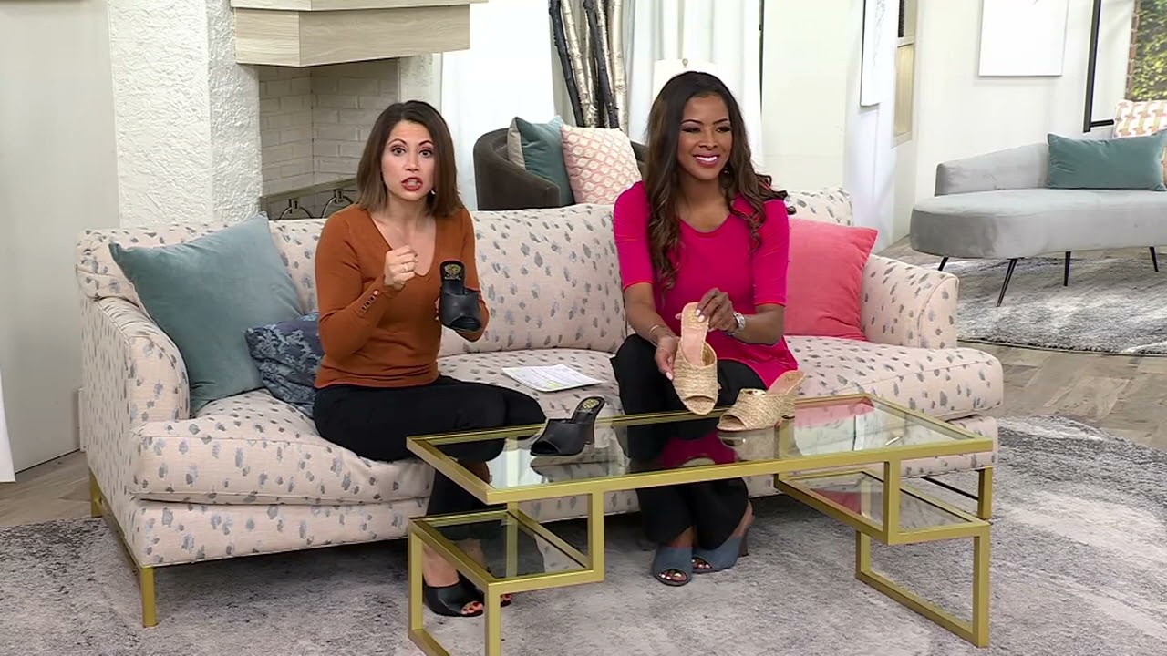 Сандалии Vince Camuto Leather Wedge Sandals - Vilty на QVC