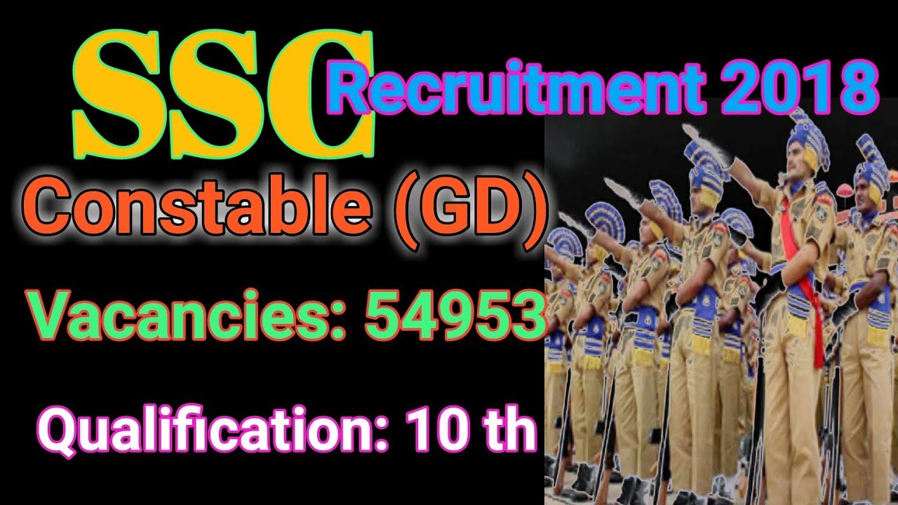 SSC GD Constable notification 2018|tamil way 2 jobs