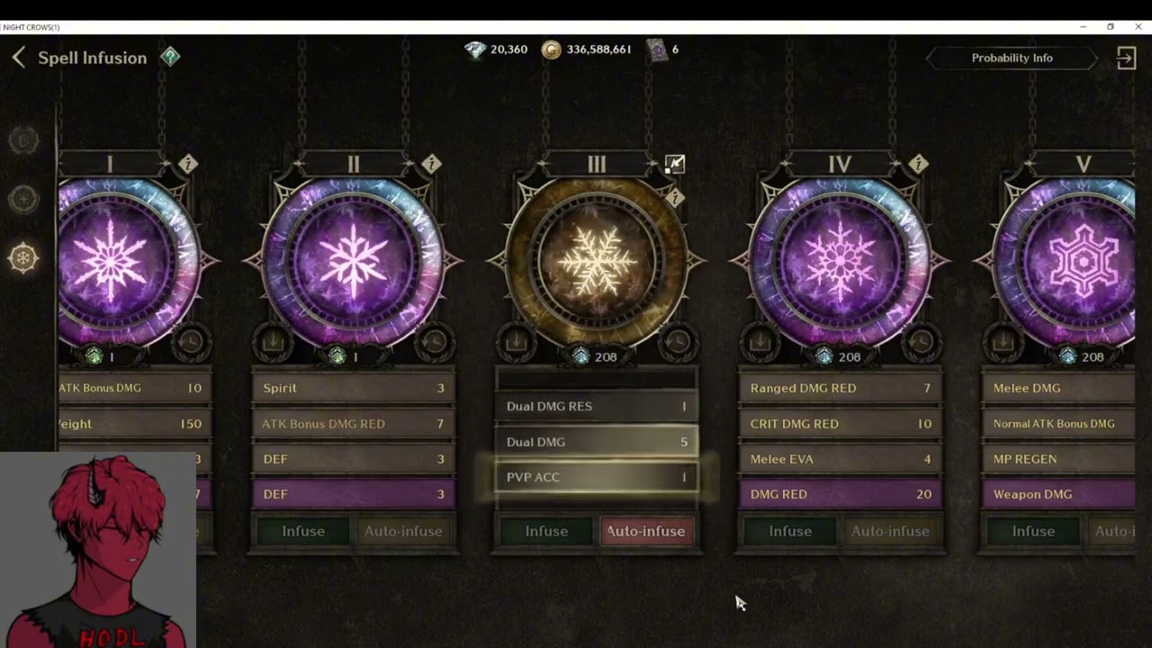 Spell infuse unlucky