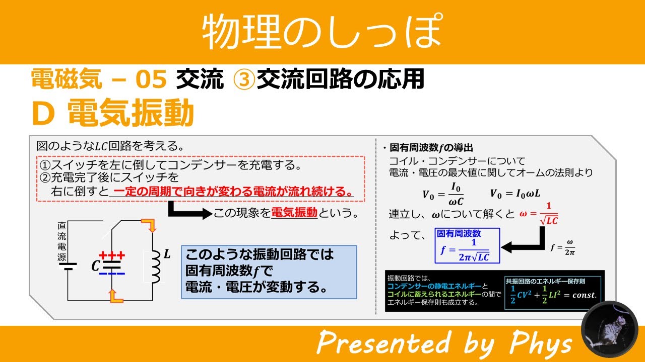 [高校物理] 電磁気 05③D 電気振動