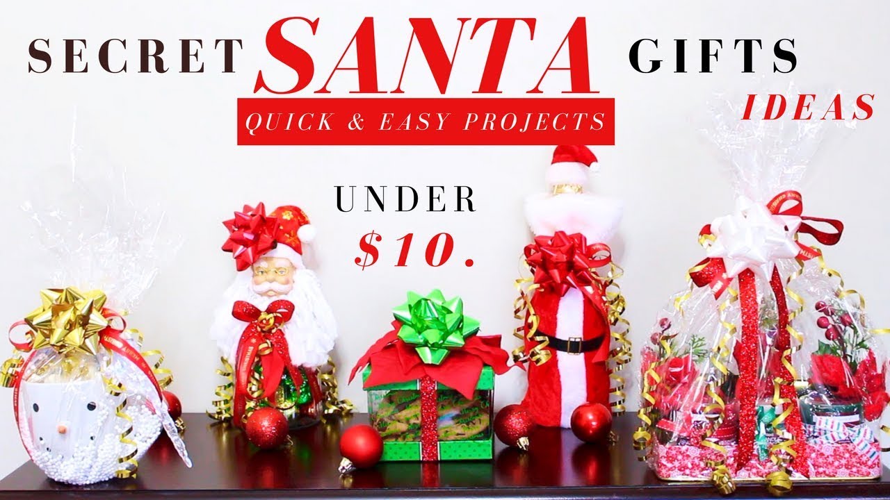 DIY SECRET SANTA GIFT IDEAS | DOLLAR TREE CHRISTMAS GIFTS IDEAS | QUICK, EASY & UNDER $10.