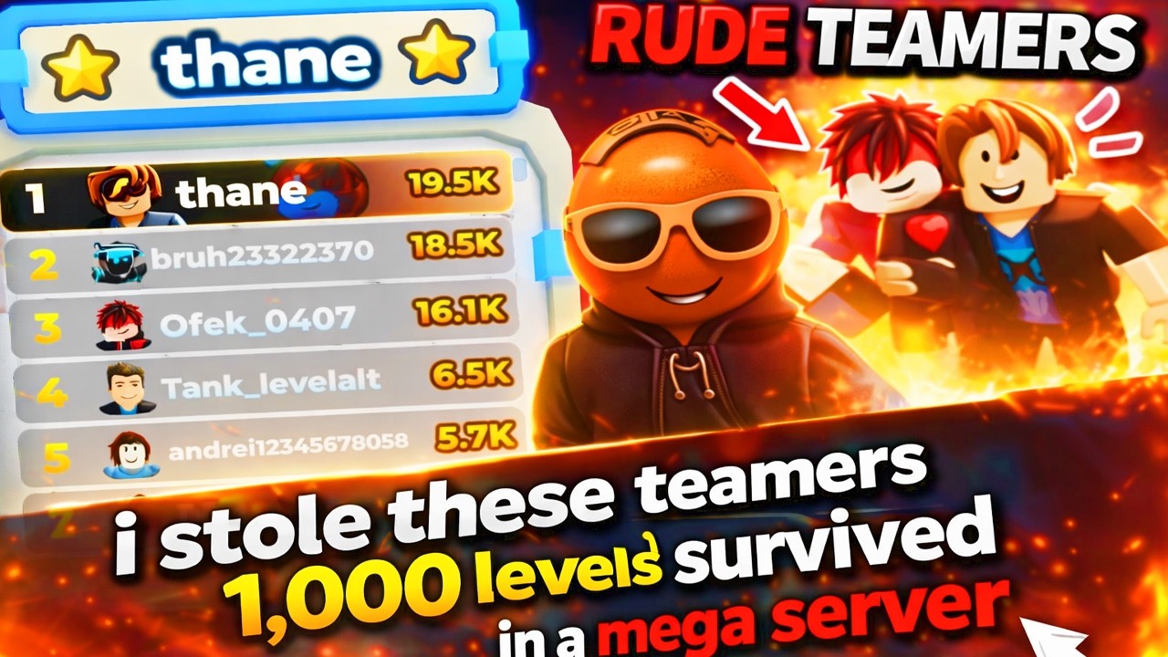 I STOLE THIS TOXIC TEAMERS 1,000 LEVELS AND SURVIVED IN A MEGA SERVER