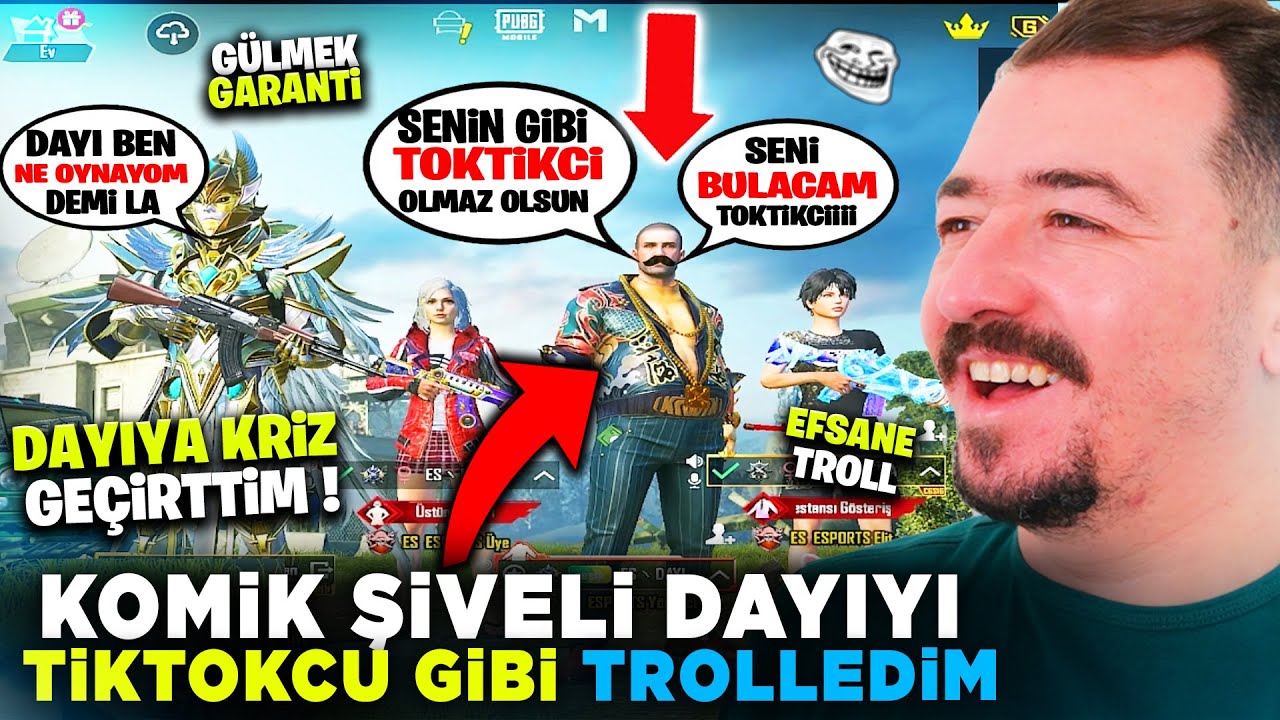 KOMİK ŞİVELİ DAYIYI TİKTOK&Ccedil;U GİBİ TROLLEDİM - PUBG MOBİLE G&uuml;lmek Garanti