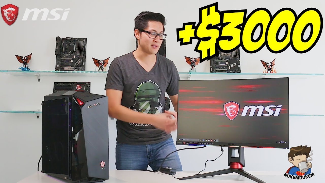 $3000 Gaming PC Giveaway i7 8700K Review - MSI Infinite X, Optix MPG27C Elgato 4K60 Pro