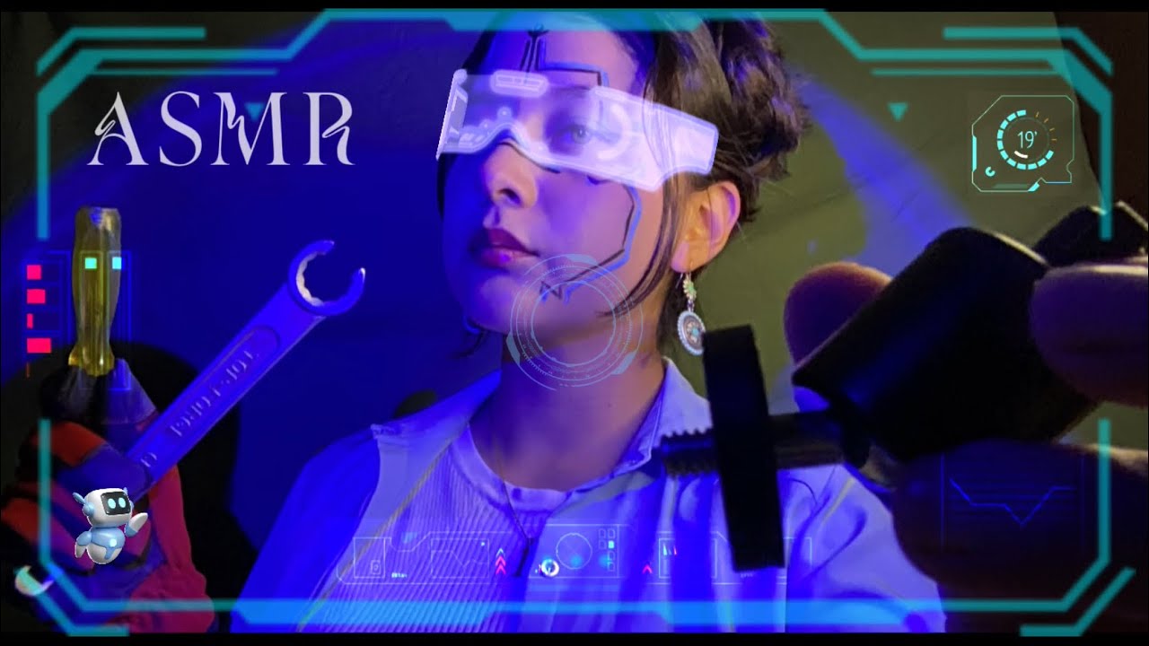 ASMR 🤖🔧 REPARACIÓN ROBÓTICA (Mantenimiento optico) | Roleplay CYBERPUNK