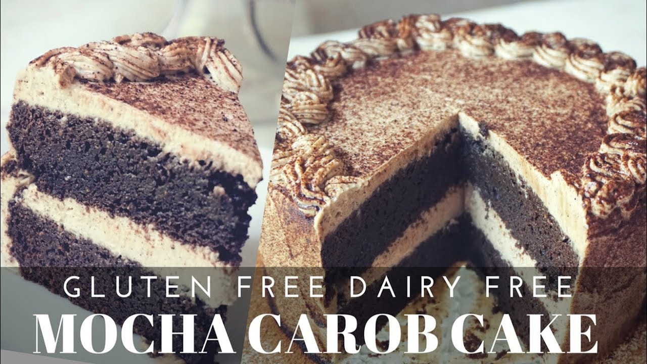 Gluten Free Dairy Free Mocha Carob Cake (Refined Sugar Free, Gum Free)