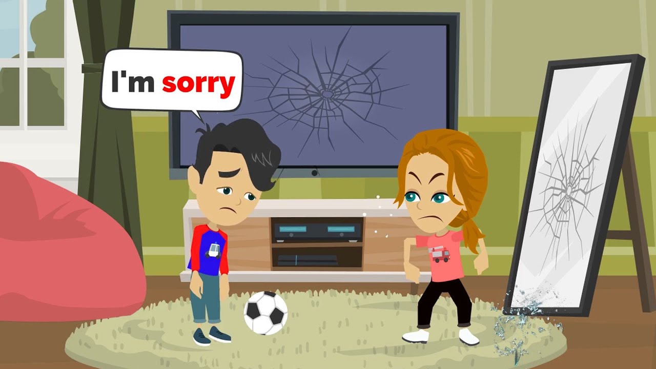 Nico broke the TV |  Learn English |  English  Story | Mila English