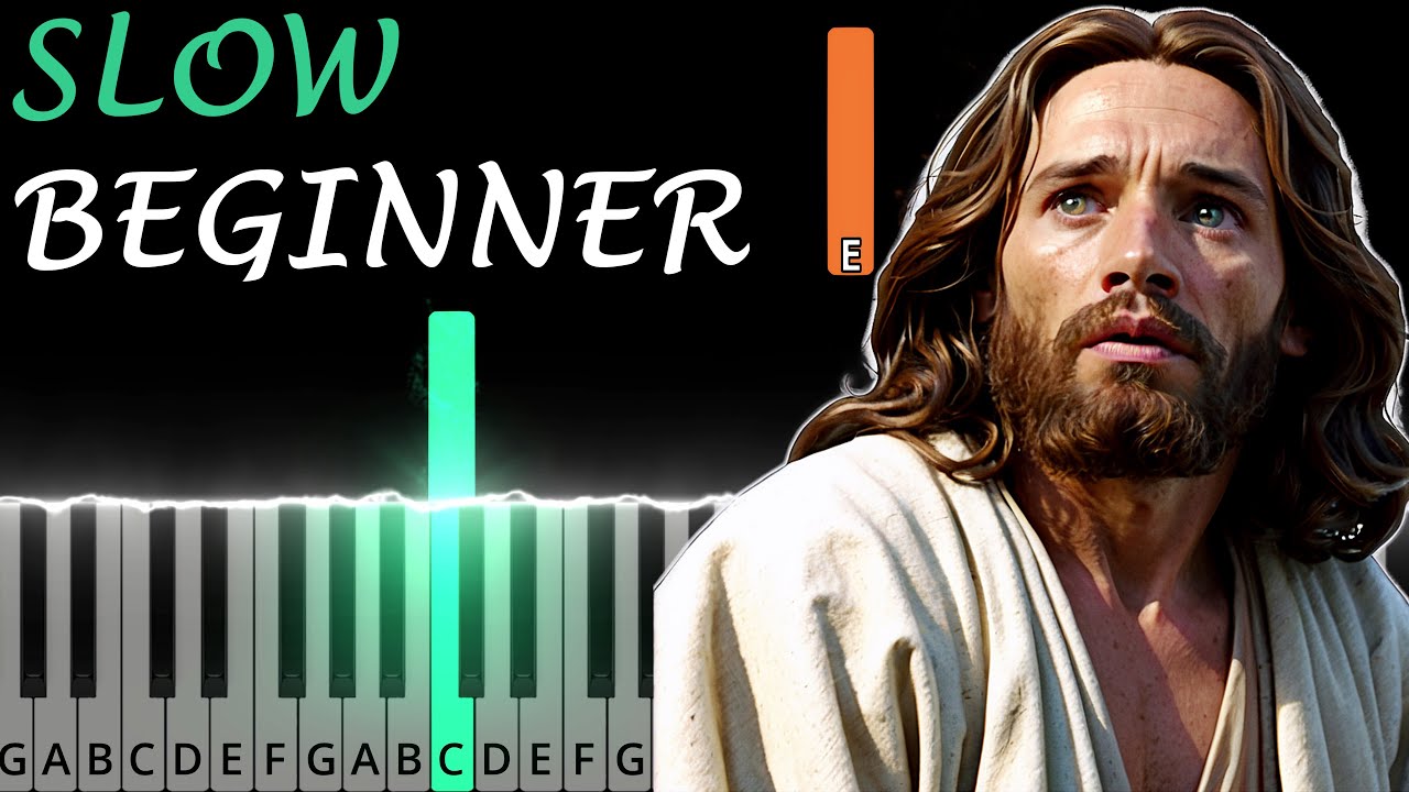 Gethsemane | Melanie Hoffman | SLOW BEGINNER PIANO TUTORIAL + SHEET MUSIC by Andantino 4K