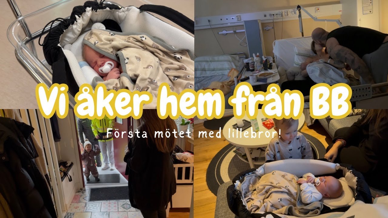 VI ÅKER HEM FRÅN BB - Första mötet med lillebror!