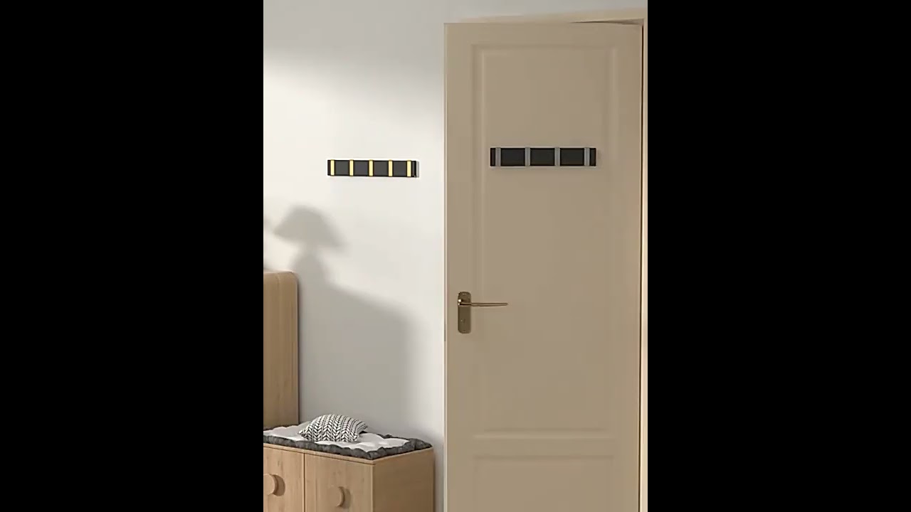 Black Golden Robe Hooks Folding Towel Hanger Nail Free Installation Wall Hooks Coat Clothes Holder