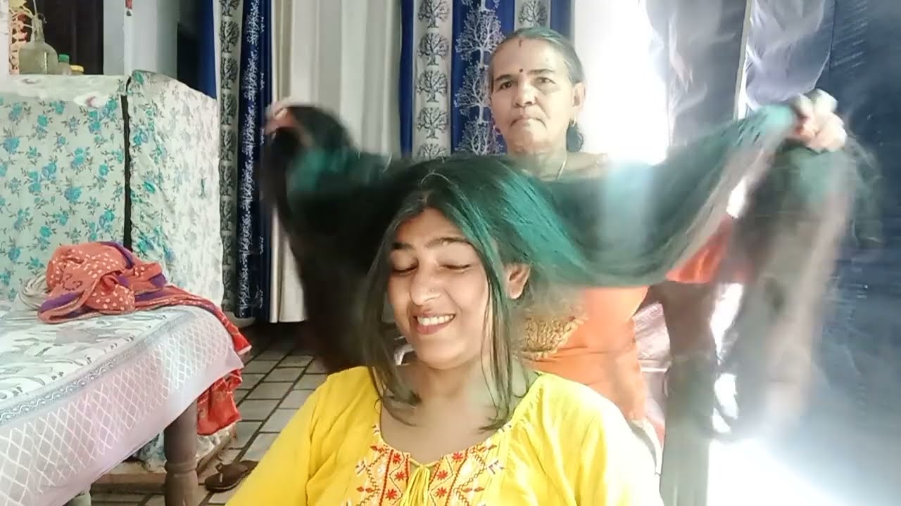Long Hair Heavy oiling,Massage💆‍♀️By mother💯✅🔥/Requested video for mother haircare/ninichopra/viral