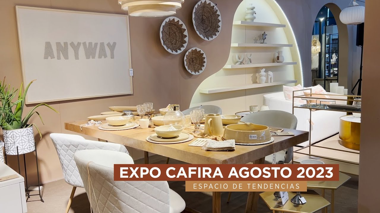 EXPO CAFIRA Agosto 2023. Espacio de tendencias. Objetos de decoración. Textiles. Colores. Texturas.