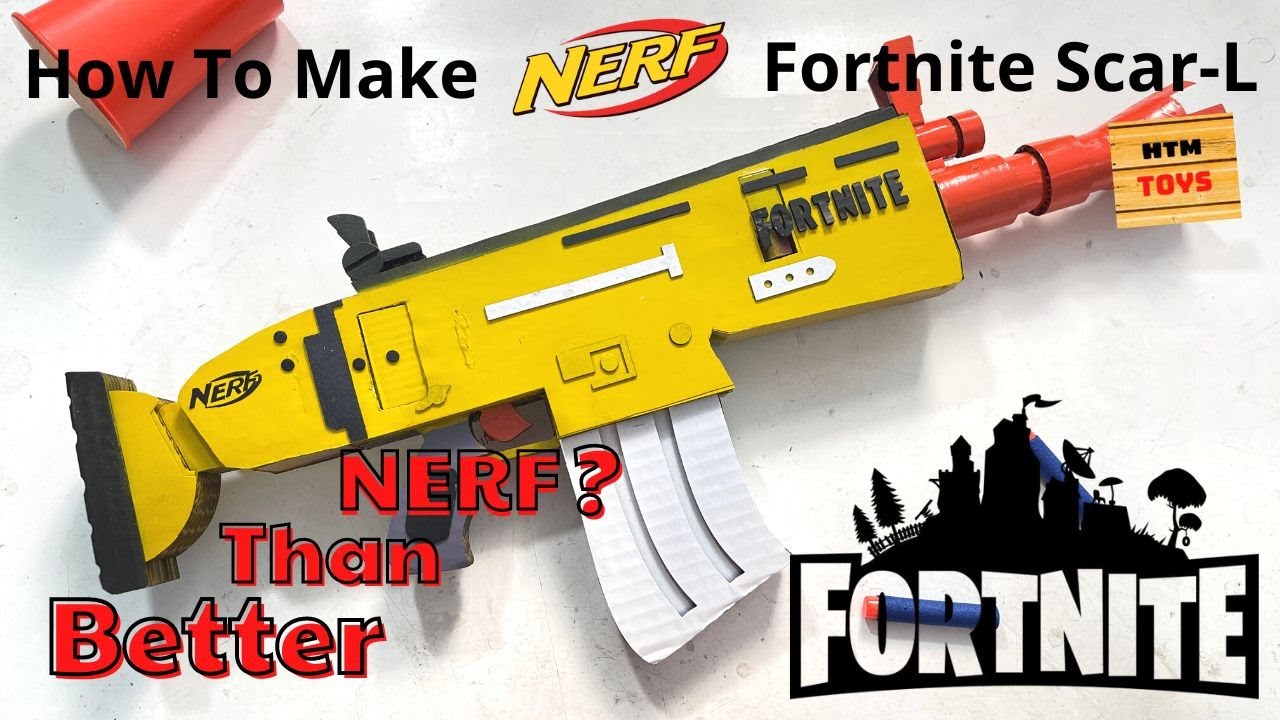 How To Make NERF Fortnite Scar-L | HTM Toys