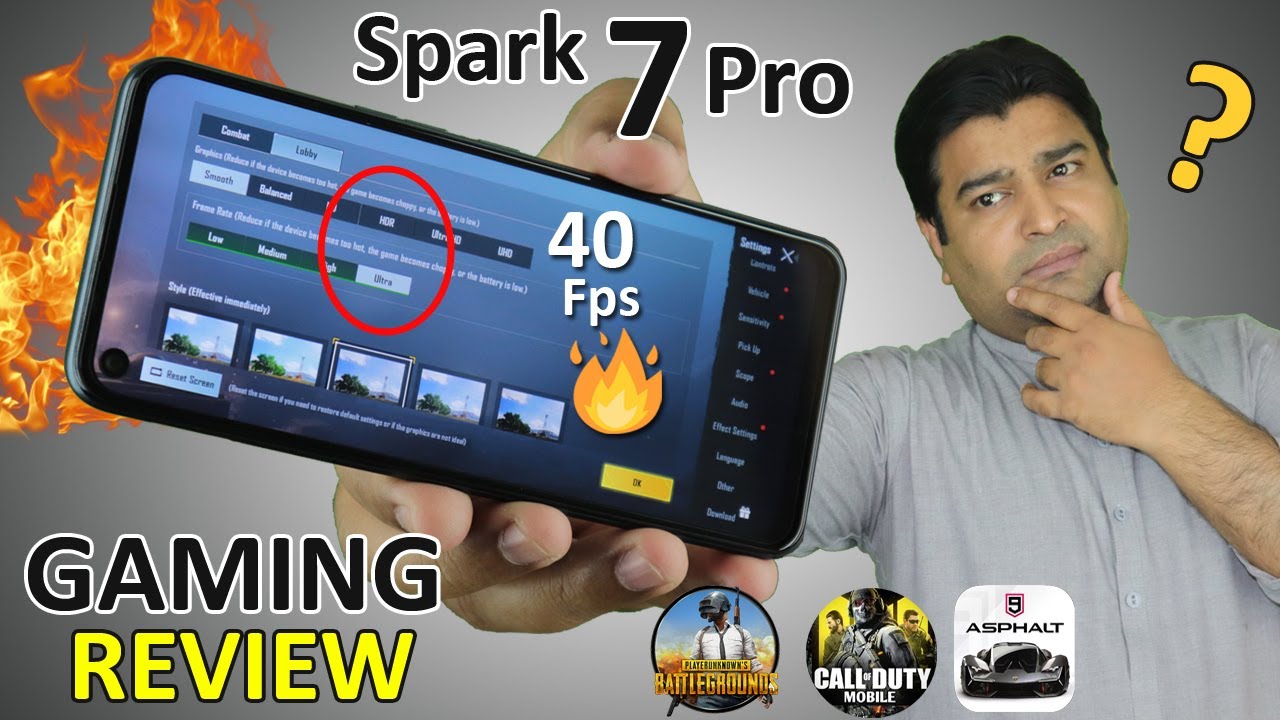 Tecno Spark 7 Pro PUBG Test 🔥 Heating Test, Battery Drain Test, Spark 7 Pro Gaming Review