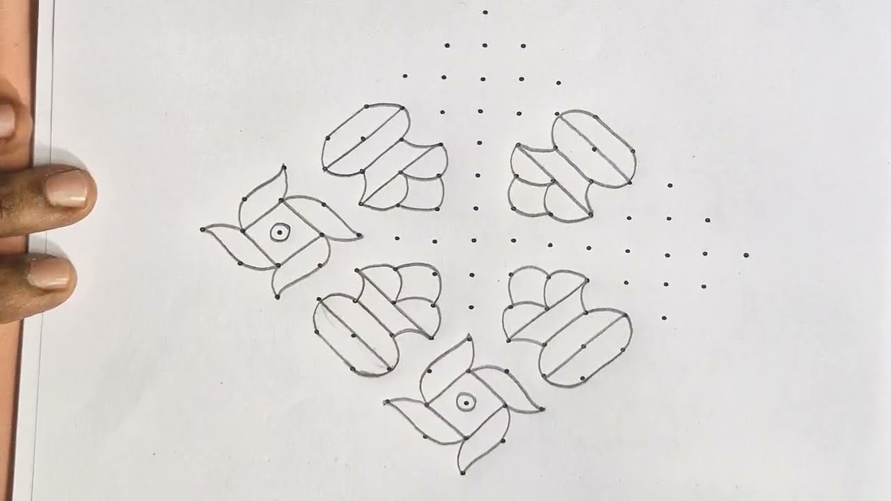 Simple pongal pot rangoli | 15*1 dot rangoli | beginners pongal rangoli | easy kolam